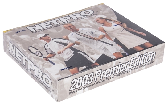 2003 Netpro Tennis 18 Pack Unopened Box - Possible Rafael Nadal, Roger Federer and Serena Williams Rookie Cards